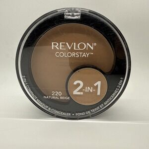 Revlon Colorstay 2 in 1 Compact Makeup & Concealer #220-Natural Beige